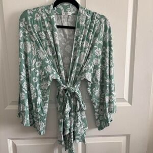Lake meadow bouquet kimono top size XL